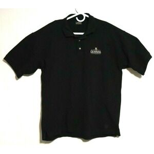 Guinness Mens Black Short Sleeve Polo Size XL Extra Large